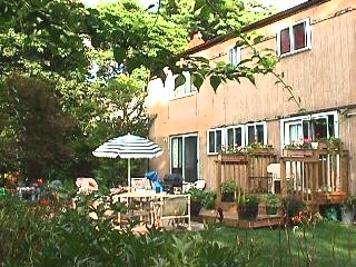 Here is a look from the loft the house. It shows the overall appearance of the backyard from the "timer's" point of view. Maria can really cook some great Italian food!