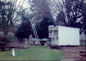 Richard Seabridge has a tippler loft situated in his back yard amongst many high trees.  For good tippler flying, a clear view of the loft and a good approach for landing is the best way to have it.  Night flying in such a situation would be difficult because the birds would have difficulty in "fixing" their position of the loft if they can't see it.