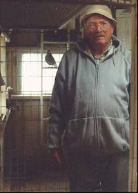 Here is Richard Seabridge inside his loft.  Notice the clipboard?   That's immediately accessible because accurate record keeping is one of the things that American Tippler Flyers tend to faithfully stick to.  Below are some of the Records of Richard while he flew with the Flying Tippler Society.  For many years before the FTS, Richard flew good times in the Flying Tippler Association.  